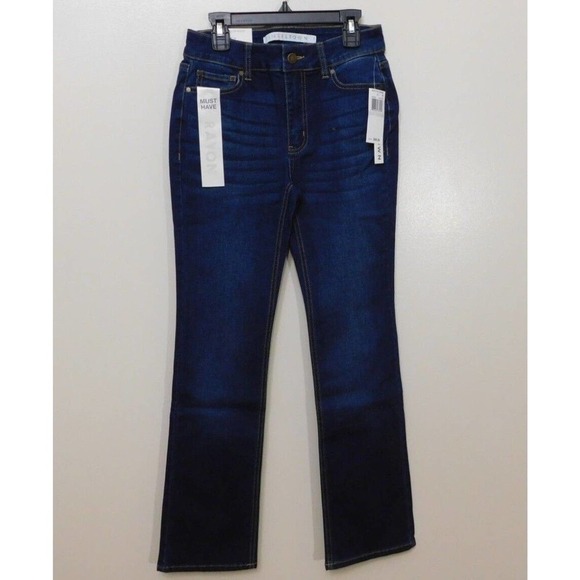 Jr501 tinseltown dark blue juniors hi-Rise slim bootcut jeans size 1 / 25 - Picture 1 of 2